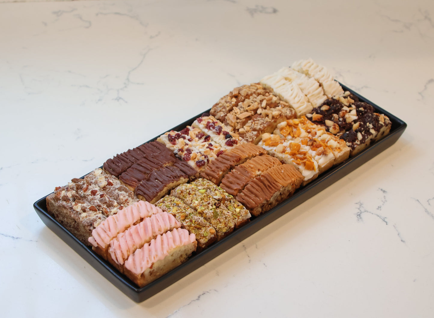 Thirty Piece Black Ceramic Tray