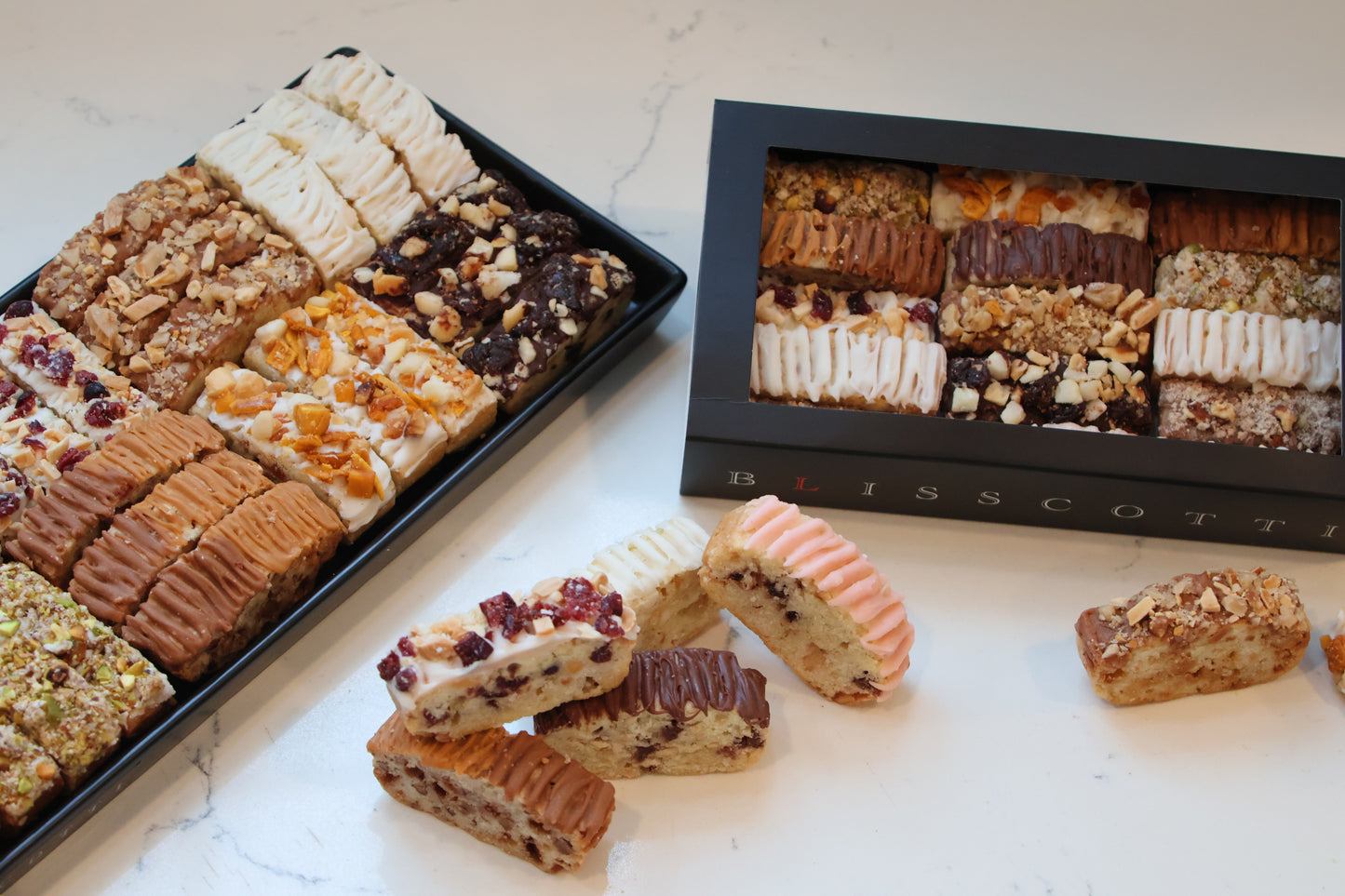 Thirty Piece Black Ceramic Tray